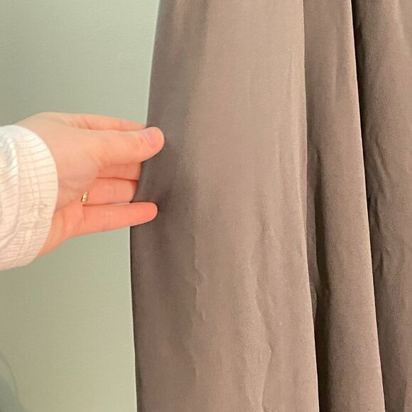 Calvin Klein Grecian Goddess Olive Asymmetrical Draped Gown – Size 8 - Picture 12 of 14